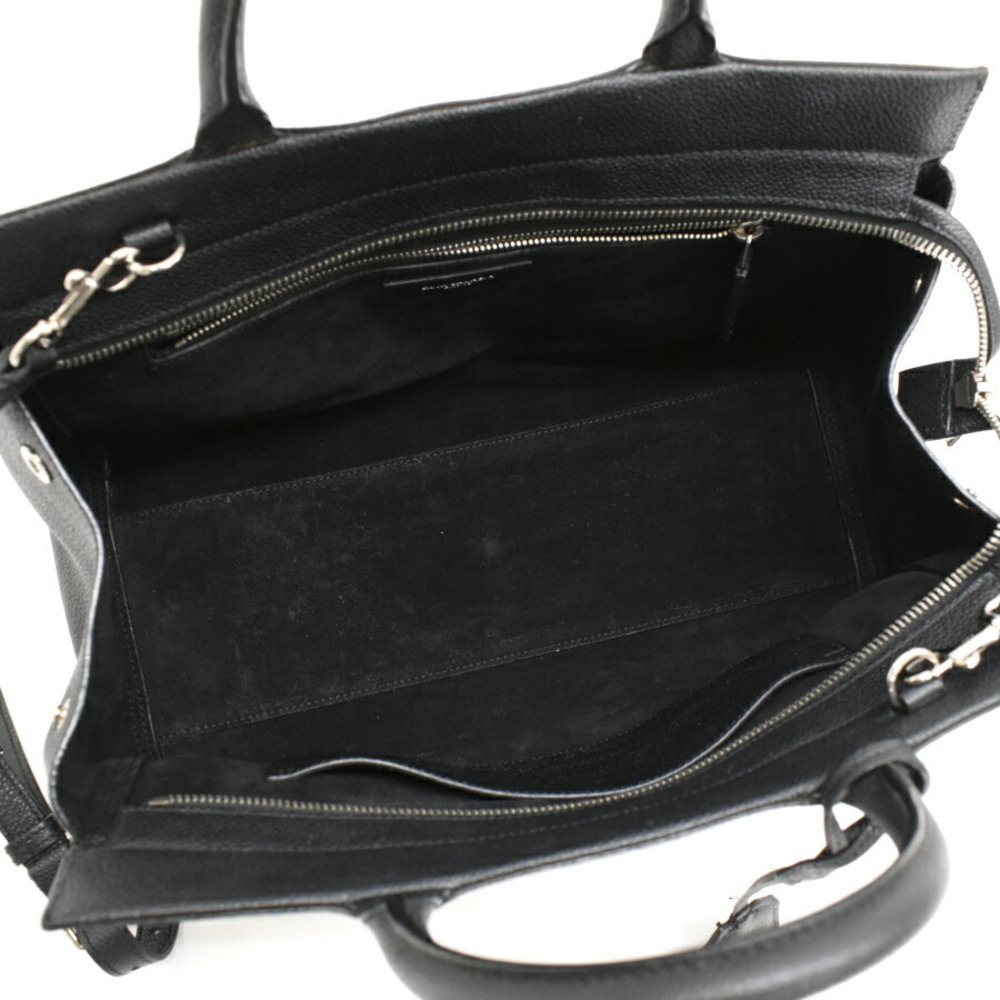 Saint Laurent Paris Cabas Rive Gauche Handbag Black Leather - Picture 8 of 9